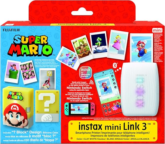 instax mini Link 3™ Super Mario™ “Question Block” Tasarımlı Bundle Box (Limited Edition)