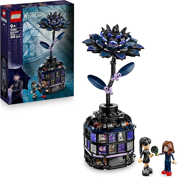 LEGO Wednesday Black Dahlia Toy - Play Set for Building and Displaying with 2 Mini Figures & Accessories - Model Making - Children's Gift for Girls Boys & Fans of the TV Series from 9 Years - 76784