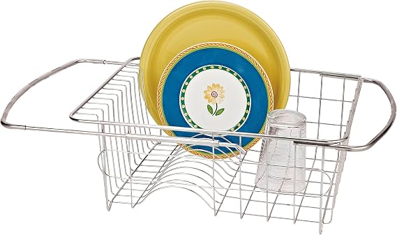 Better Houseware 1423 Stainless Steel Adjustable Over Sink Dish Drainer