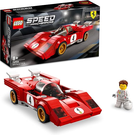LEGO® Speed Champions 1970 Ferrari 512 M 76906-8 A Great Race Car Model Production Set for Kids Ages (291 Pieces)