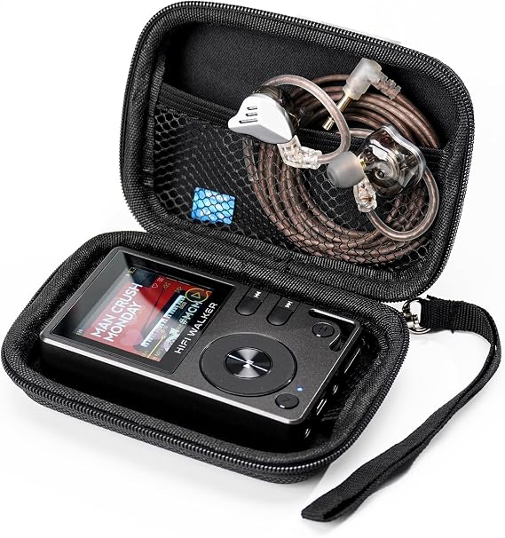 MP3 Player Case Compatible with HIFI WALKER H2 and H2 Touch, Hard EVA Portable Carrying Case for MP3 Player, Earphones, USB Cable and Memory Cards, Travel Storage Bag, Case Only