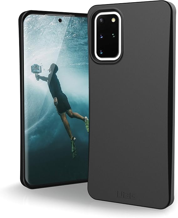 URBAN ARMOR GEAR UAG Designed for Samsung Galaxy S20 Plus [6.7-inch Screen] 5G Biodegradable Outback [Black] Rugged Protection Feather-Light Military Grade Drop Tested Case, 211985114040