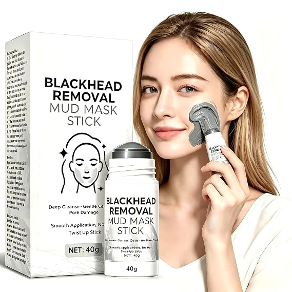 Blackhead Remover Mud Mask Stick, Deep Pore Cleansing Blackhead Clay Cleaner Gently Exfoliating and Moisturizing, Blackhead Removal Tool for All Skin Types, Men and Women