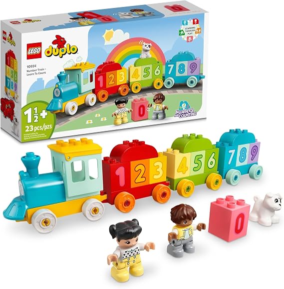 LEGO DUPLO Number Train Toy - Learn to Count - Building Blocks for Toddlers, Girls & Boys, Ages 1.5+ Sensory Toys for Early Development & Cognitive Skills - Gift for Birthdays - 10954