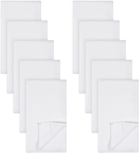 Gerber Unisex Baby Boys Girls Birdseye Flatfold Cloth Diapers Multipack White 10 Pack