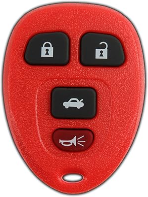 KeylessOption Key Fob Replacement for 2006 2007 2008 2009 2010 2011 2012 2013 2014 2015 2016 Buick Lucerne Cadillac DTS Chevrolet Chevy Impala Remote, 4-Button 15912859, Locksmith Required 2011