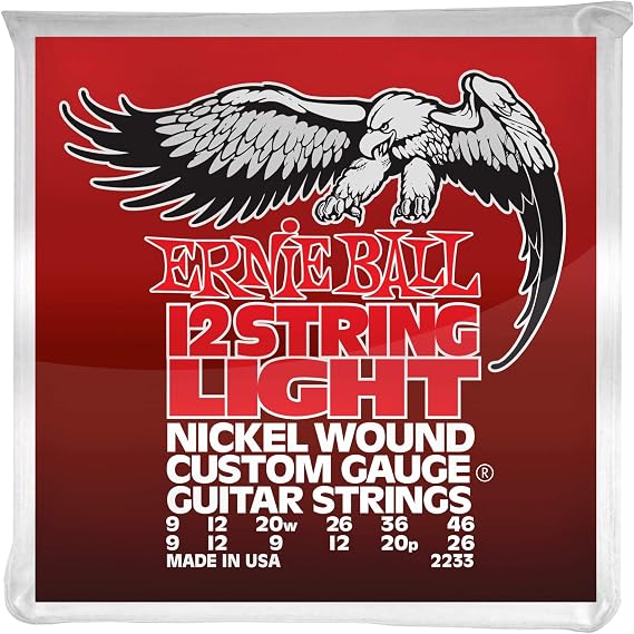 Ernie Ball Light 12-String Nickel Wound Electric Guitar Strings - 9-46 Gauge