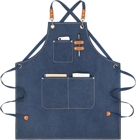 Nanxson Canvas Apron for Men Women,Work Apron with Pockets for Cooking