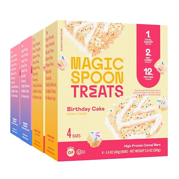Magic Spoon Treats - 16 High Protein Bars, Gluten Free, 2 Flavors
