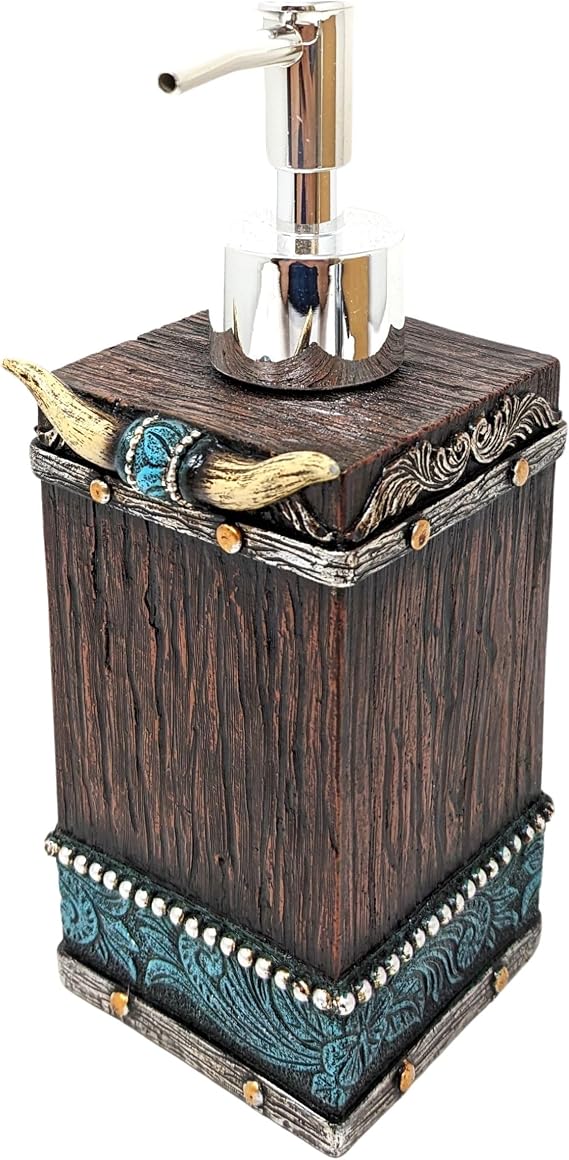 BestGiftEver Southwestern Soap Dispenser Cowboy Bathroom Accessories
