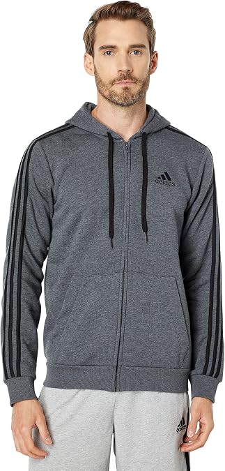 adidas mens Essentials Fleece 3-stripes Full-zip