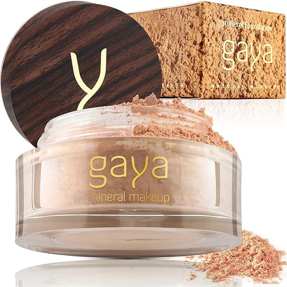 Vegan Mineral Powder Foundation - Light to Full Coverage, Natural-Looking Finish, Cruelty Free, No Chemicals (MF1)