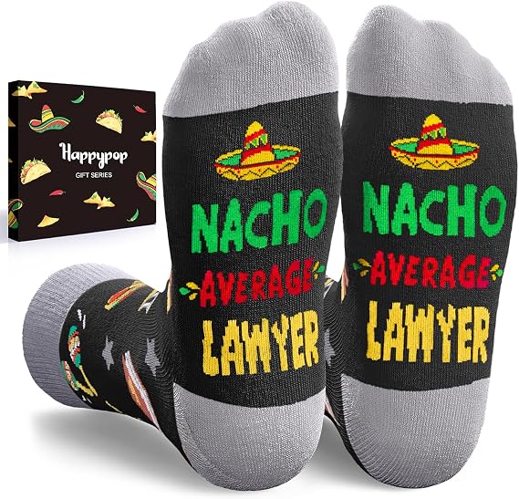 HAPPYPOP Gifts for Coach Boss Cop - Artist Lawyer Police Firefighter Socks for Men Women