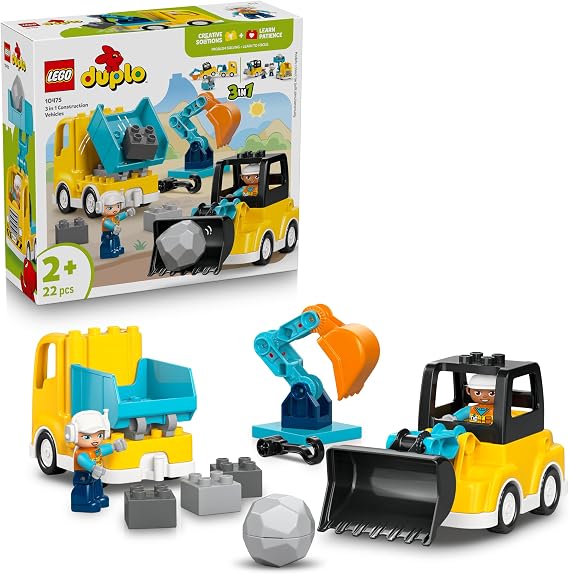 LEGO DUPLO Kasabası 3'ü 1 Arada İnşaat Araçları 10475
