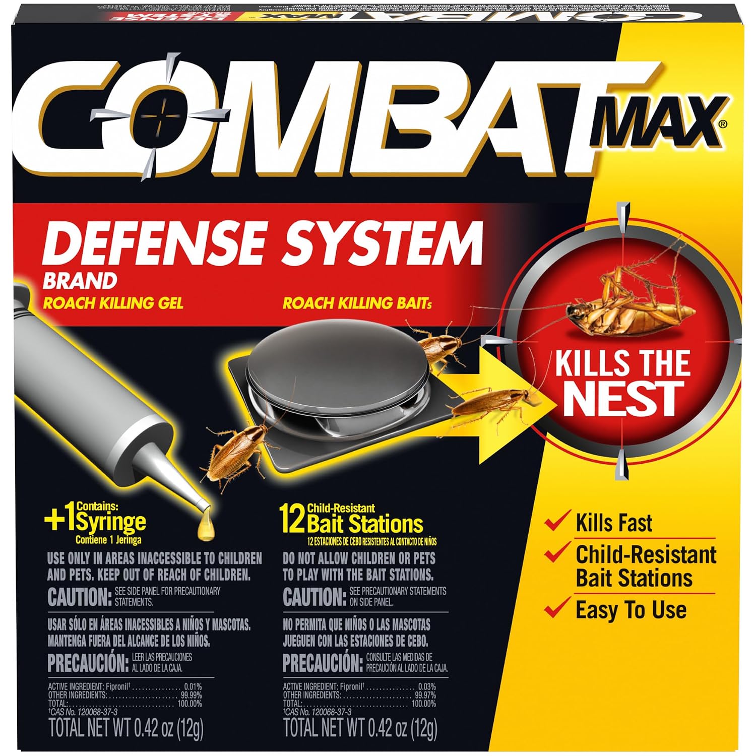 Combat Source Kill Max Small Roach Bait and Gel, 12 Count by Combat