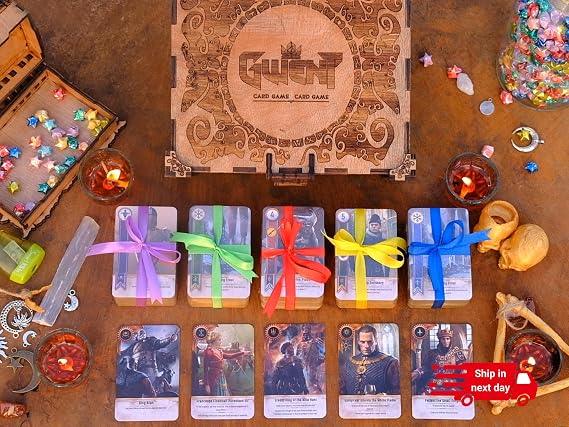 Full Set 5 Decks Total 527 Gwent Cards with Luxury Box & Playmat | Exciting Gift for Lovers