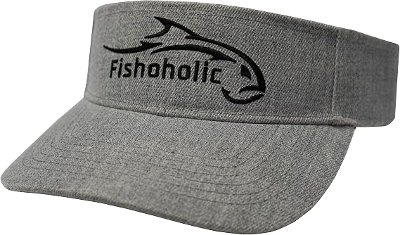 Fishoholic Sun Fishing Visor for Women and Men who Fish Golf Run Hike, Fishaholic Fishing Gift