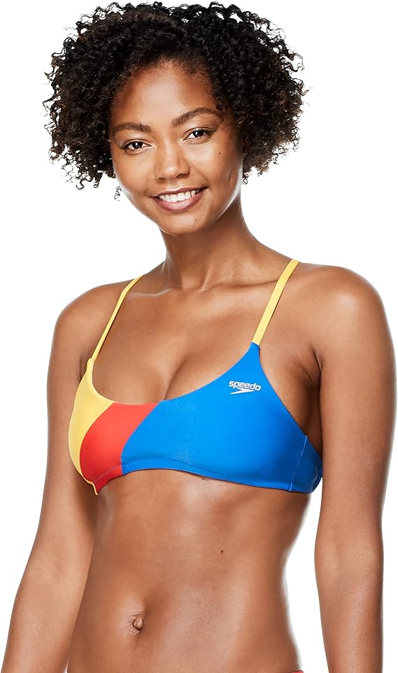 Speedo Womens Swimsuit Top Bikini Endurance Tie Back Demi