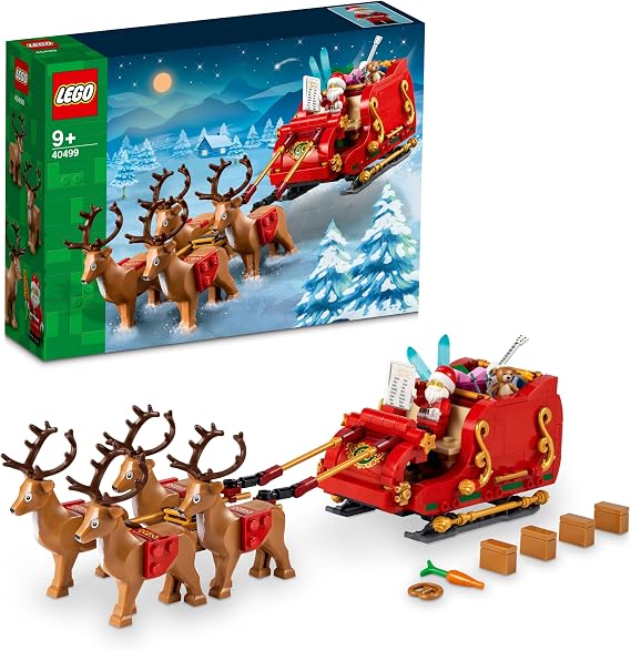LEGO Santa's Sleigh - Building Toys for Kids, Boys & Girls, Ages 9+ Indoor Christmas Decorations for Home W/Santa Claus Figurine & Reindeer - Gifts for Boys & Girls - 40499