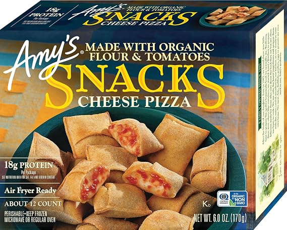 Amy's Frozen Meals, Cheese Pizza Snacks, Non-GMO, 6 oz