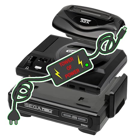 SEGA Tower Of Power Supply All-in-One Adapter Cable for Genesis CD 32x + SNES RSU1003000