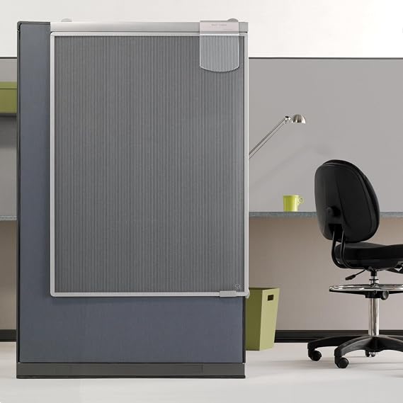 Quartet Workstation Privacy Screen, 36" x 48", For Cubicle or Office, Adjustable Height, Sliding, Sturdy Aluminum Frame, Includes Attachable Whiteboard (WPS1000)