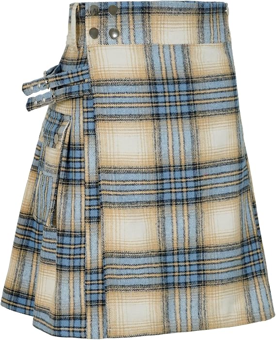 Kilt for Men Traditional Highland Tartan Utility Kilt Scottish Mens Kilt
