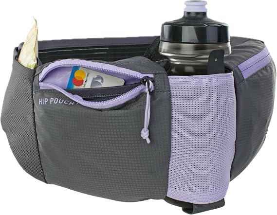 EVOC Hip Pouch PRO Hip Bag Hip Pouch for Bike Tours & Trails (1.5l Capacity, incl. 550 ml Drink Bottle, AIR PAD System, 2 Hip Belt Pockets)
