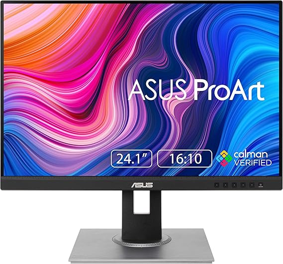 ASUS ProArt PA248QV 24 Inch WUXGA 16:10 Professional Monitor | (1920 X 1200), Calman Verified, Delta E<2, 100% sRGB, Eye Care, Anti-Glare, Ergonomic Stand, HDMI, DP