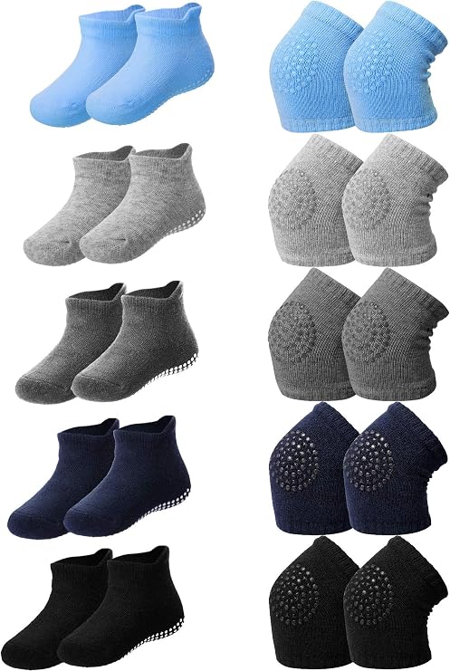 Syhood 10 Pairs Baby Knee Pads for Crawling