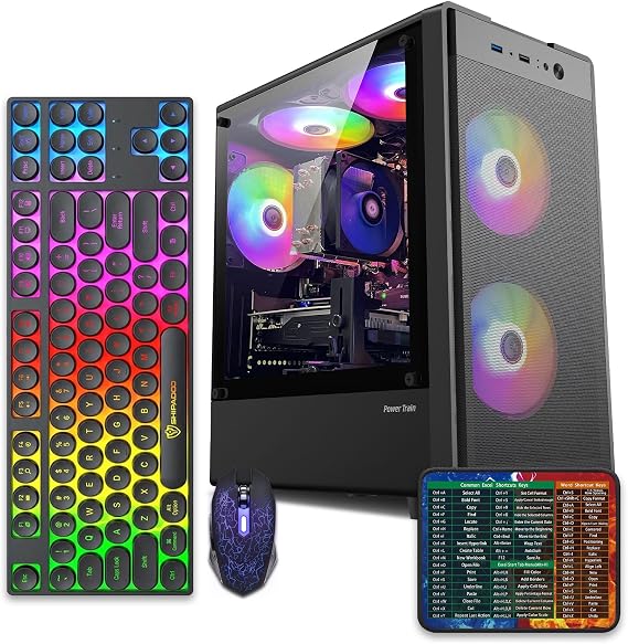 Prebuilt Gaming PC Desktop,Intel Core i7 Business Office Tower Computers PC | GTX1660S 6G Graphics Card, 16GB RAM and 512GB SSD, WiFi, Win11, Suitable for Study,transaction,Entertainment,Gaming, etc.