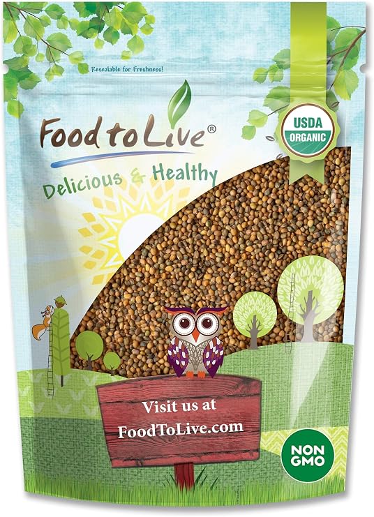 Food to Live Organic Arugula Sprouting Seeds, 4 Ounces - Non-GMO, Kosher, Great for Sprouting and Planting, High Germination Rate, Vegan Superfood, Bulk, Grow Amazing Sprout, Sirtfood