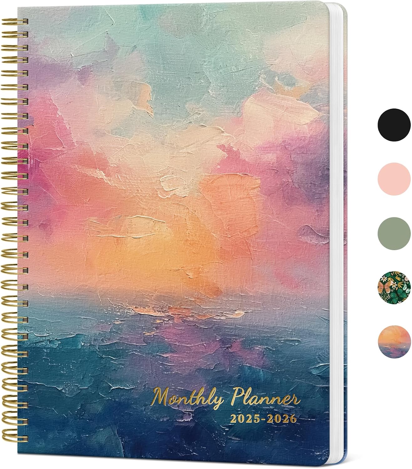 Monthly Planner 2025-2026, 18 Months Planner Calendar 2025-2026, January 2025 - June 2026, 7 x 10, 25-26 Monthly Calendar, Perfect for School Office Home Planning-Sunsets