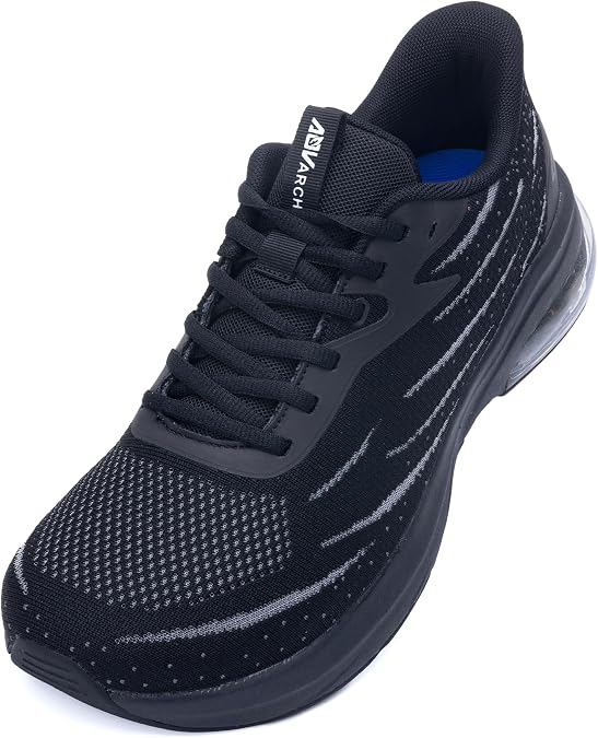Mens Wide Arch Support Walking Sneakers Plantar Fasciitis