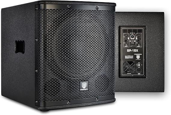 PRORECK SP-15X Active Power PA DJ Subwoofer Cabinet 15" 2000W P.M.P.O with Class D Amplifier 3DSP Preset Monitor 3" Voice Coil Bass Enhanced Black for Wedding Party Concert Church