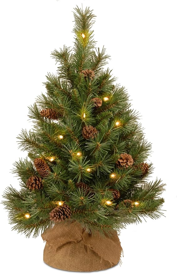 National Tree Company 3ft Pre-Lit Mini Artificial Christmas Tree