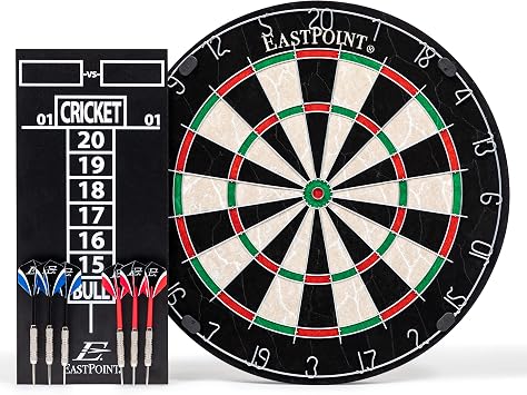EastPoint Sports Dartboard with Scoreboard Set - Includes 3 Darts