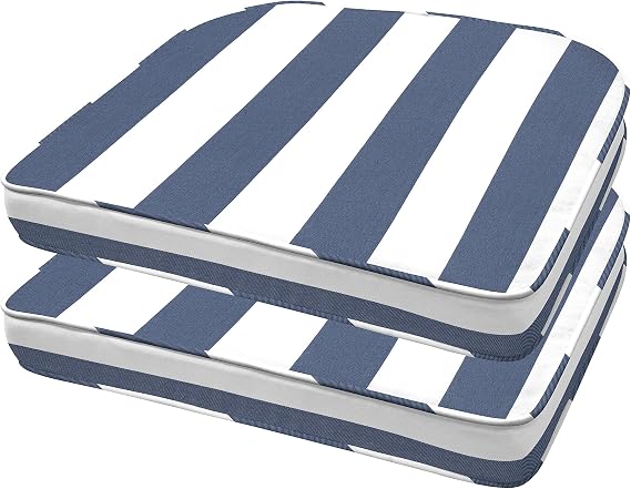 Honeycomb Outdoor Heritage Set of 2 Rounded Seat Pads, 21 x 18.5