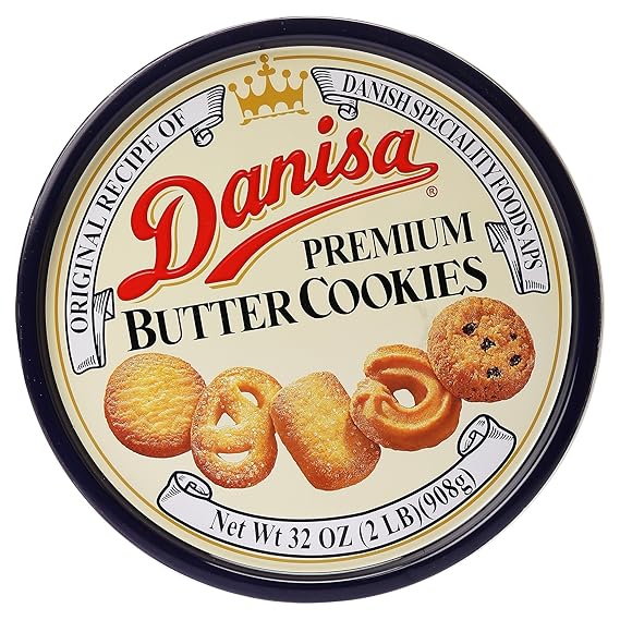 Danisa Butter Cookies In Tin, 32 Oz
