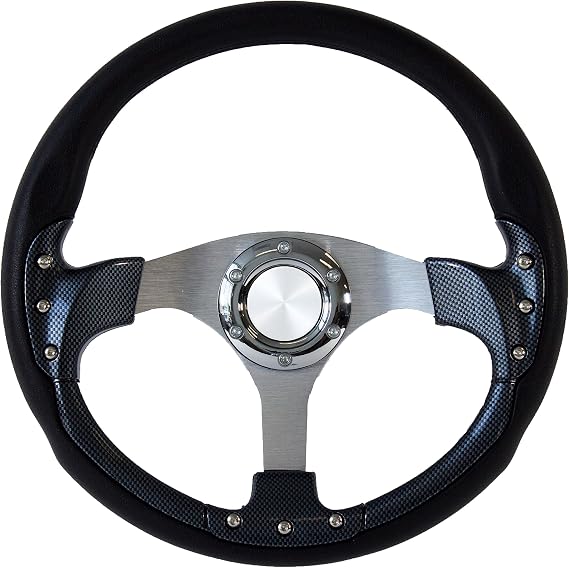 ForeverSharp 14" Pursuit Performance Steering Wheel for Yamaha Golf Carts