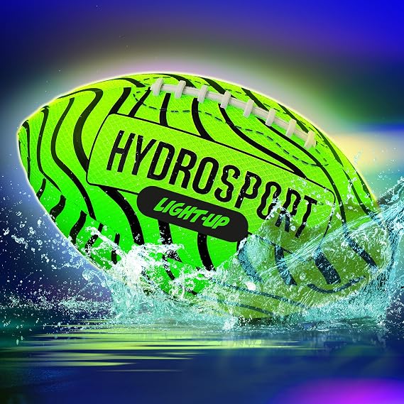 Light Up Water Football For Pool, Beach, Lake - Waterproof Pool Toys For Children 8~12 - Teenage Boys Gifts - Swimming Ball Sports - Family Games - Teens Boys & Adults Fun - Outdoor Accessories