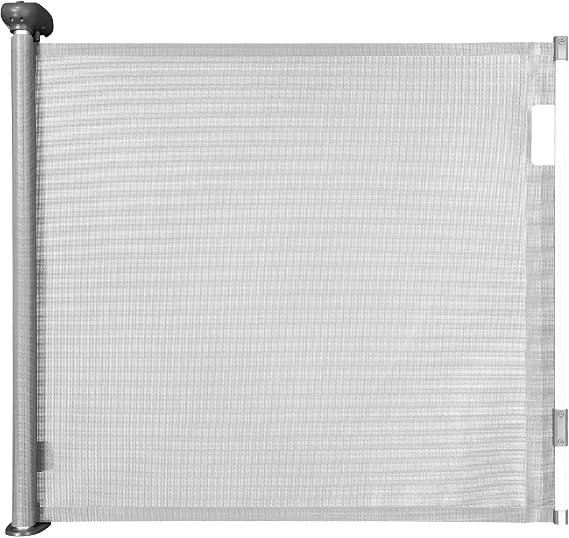 Badabulle Safe & Roll Retractable Safety Gate, Stair Gates for Baby and Pets, Extends from Narrow up to 140cm, Double Locking System