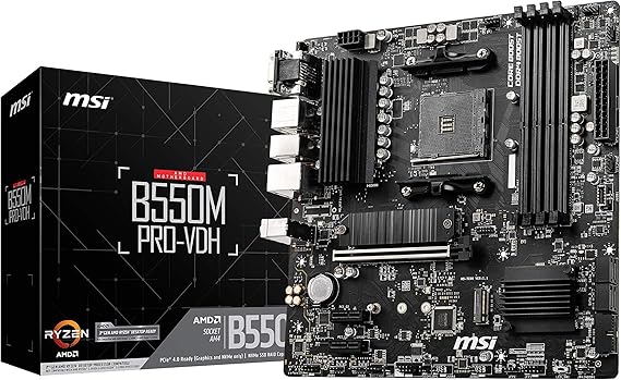 MSI B550M PRO-VDH AM4 DDR4 4400(OC) HDMI DP VGA M.2 USB3.2 MATX Anakart