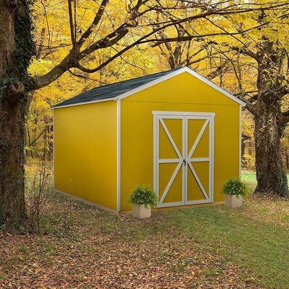 Handy Home Products Astoria 12x12 Do-It-Yourself Wooden Storage Shed with Floor Kit- Does not Include Paint or Roofing Shingles