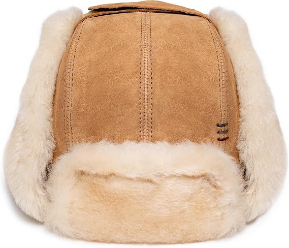 Minnetonka Suede Sheepskin Bomber Hat and Headband