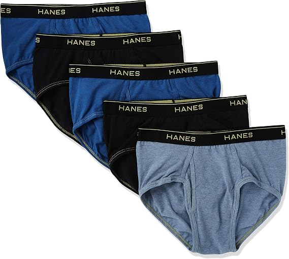 Hanes Men's 5-Pack Cool Comfort Lightweight Breathable Mesh Brief