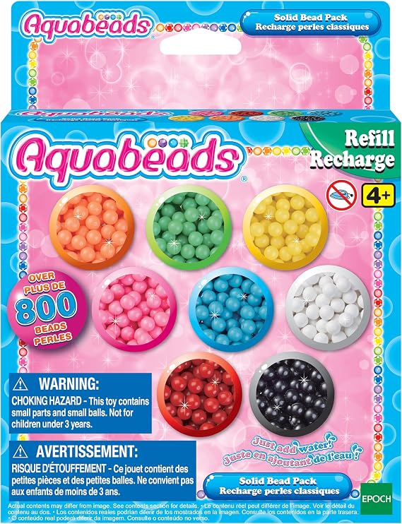 Aquabeads - Solid Bead Pack - Water Fuse Bead Refill Pack