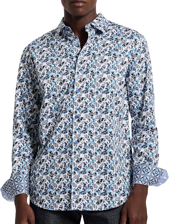 Robert Graham Men's Cardwell Long Sleeve Button Down Woven Shirt