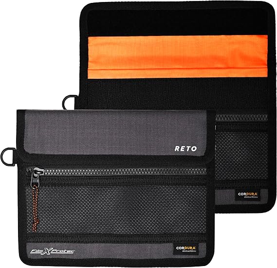 RETO Film X-Protec Bag - Cordura Waterproof, X-Ray Proof, Lead-Free, Radiopaque Fabric, Lightweight, Durable Duo Layer, Radiation-Resistant Protective Film Bag Size M (22.5 x 18.0 cm) (One Piece)