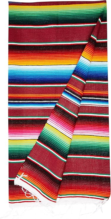 Large Authentic Mexican Blankets Colorful Serape Blankets Assorted